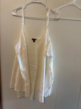 torrid White Eyelet Camisole Tank